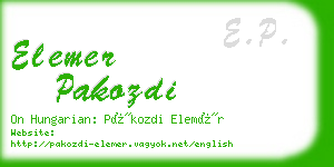 elemer pakozdi business card